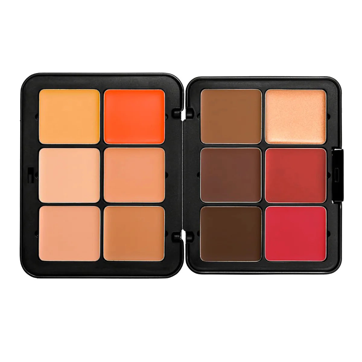 12 Shades Creamy Blush Palette HD Face Essentials Long-Lasting Matte Blush Cream Cover Makeup Palette 0.84oz