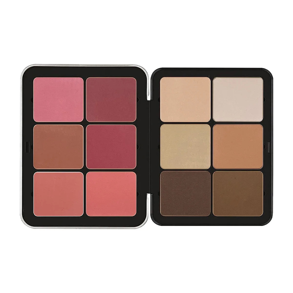 12 Shades Creamy Blush Palette HD Face Essentials Long-Lasting Matte Blush Cream Cover Makeup Palette 0.84oz