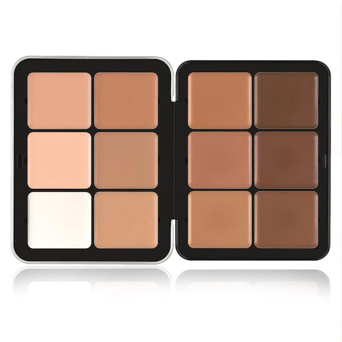 12 Shades Creamy Blush Palette HD Face Essentials Long-Lasting Matte Blush Cream Cover Makeup Palette 0.84oz