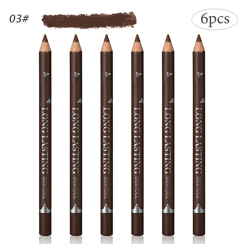 6/12Pcs Waterproof Eye Brow Pencil Women