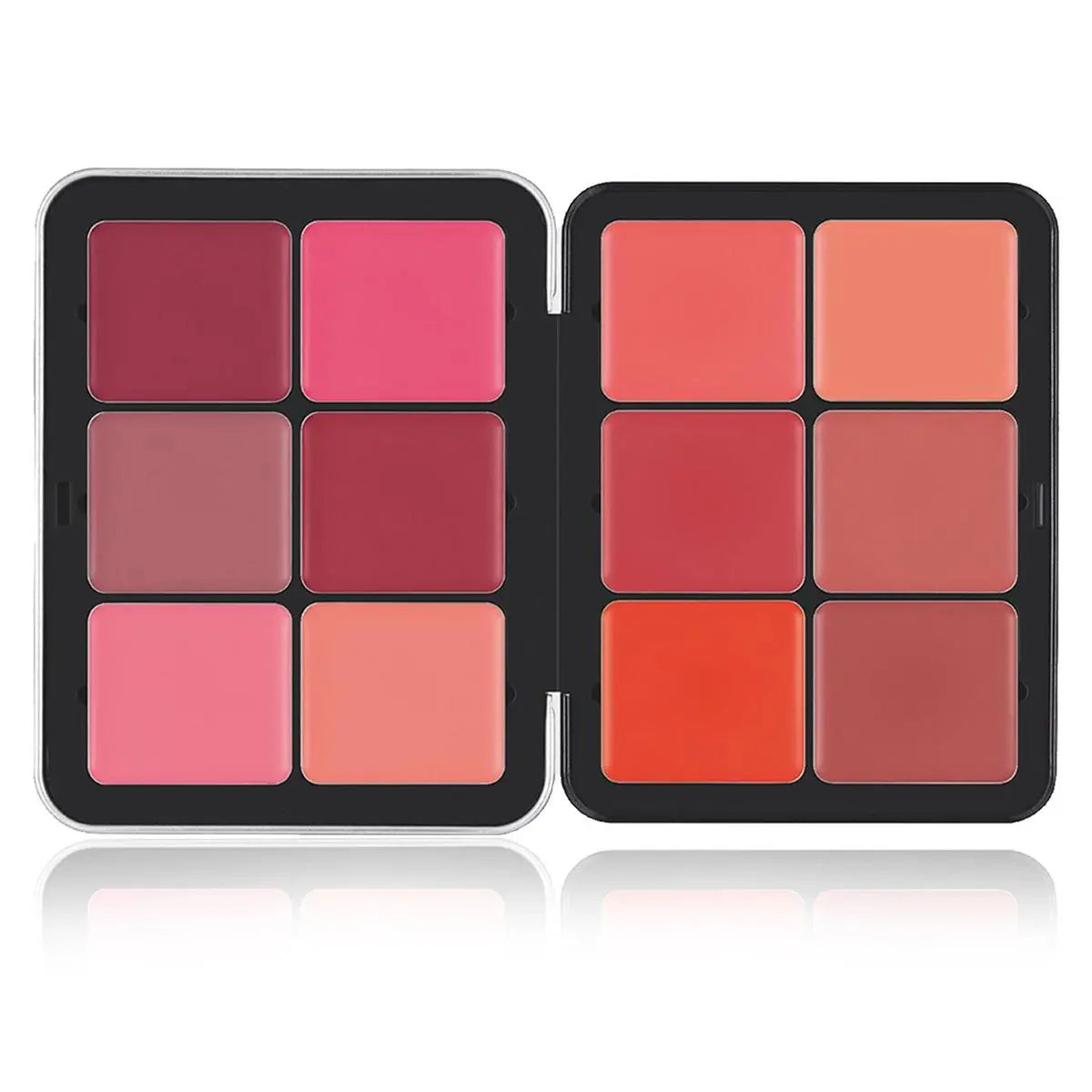 12 Shades Creamy Blush Palette HD Face Essentials Long-Lasting Matte Blush Cream Cover Makeup Palette 0.84oz