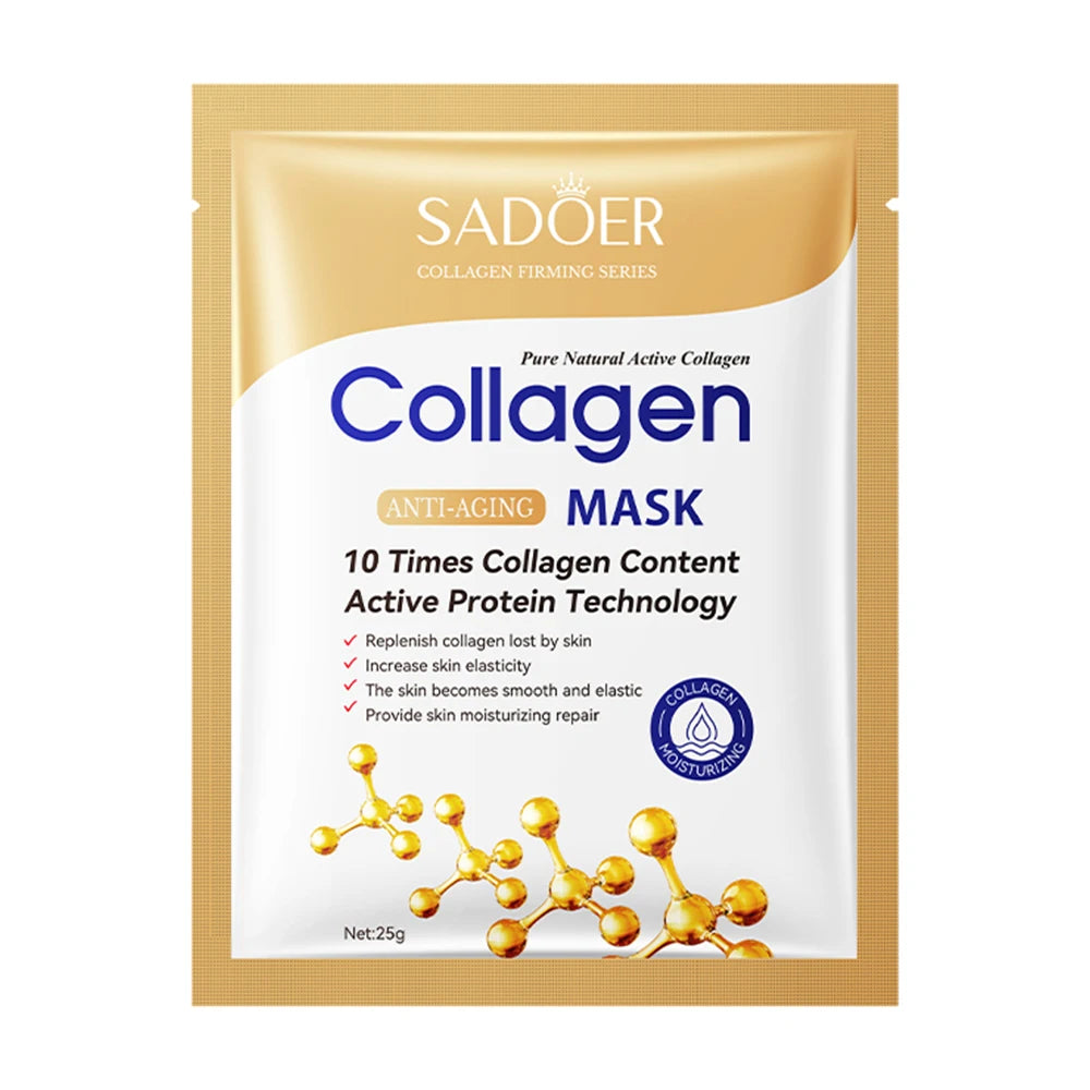 12PCS Collagen Face Mask Deep Hydrating Moisturizing Firming Lifting Facial Masks Anti-aging Split Sheet Mask Korean Skincare