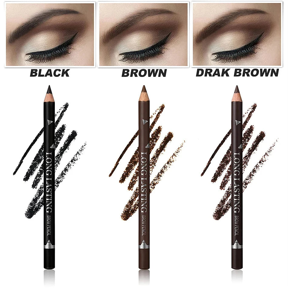 6/12Pcs Waterproof Eye Brow Pencil Women