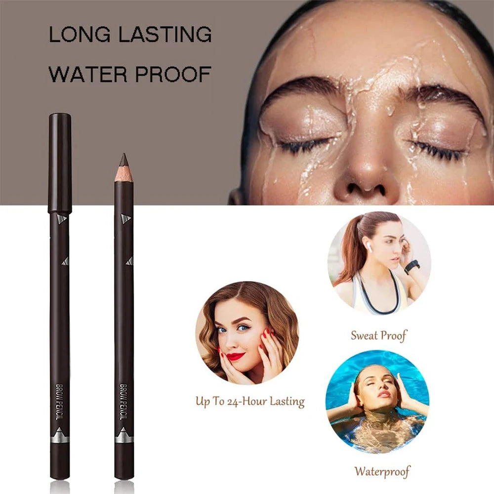 6/12Pcs Waterproof Eye Brow Pencil Women