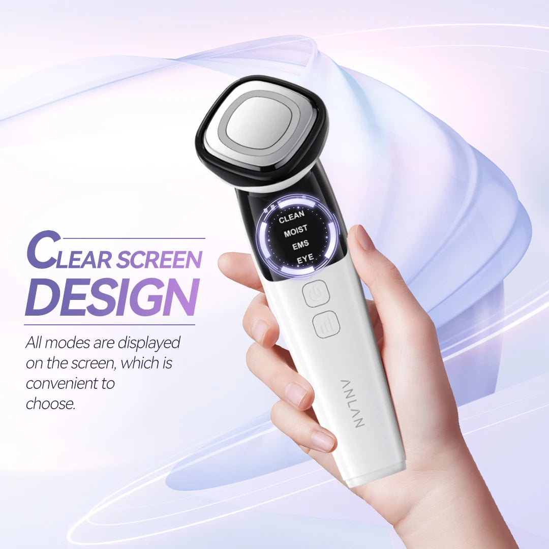 ANLAN EMS Face Massager Lite Microcurrent Eye Beauty Face Lifting Deep Cleaning Hot Compress Vibration Massage Skincare Tool