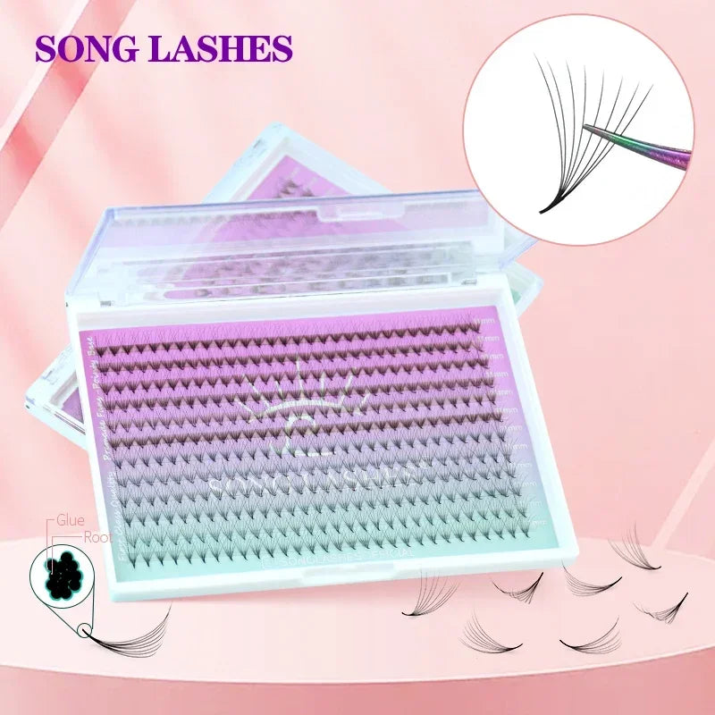 SONG LASH 12 Rows Pointy Base Premade Thin Eyelash