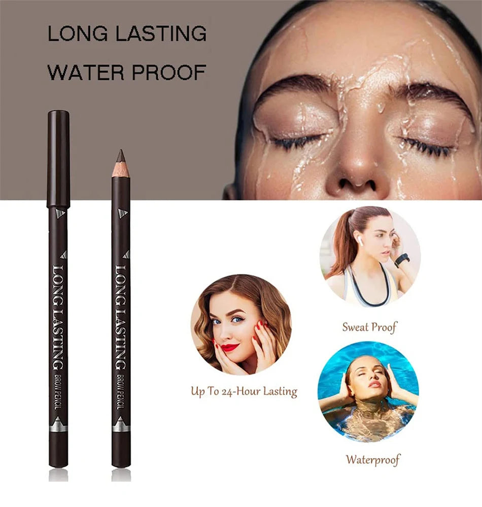 6/12Pcs Waterproof Eye Brow Pencil Women