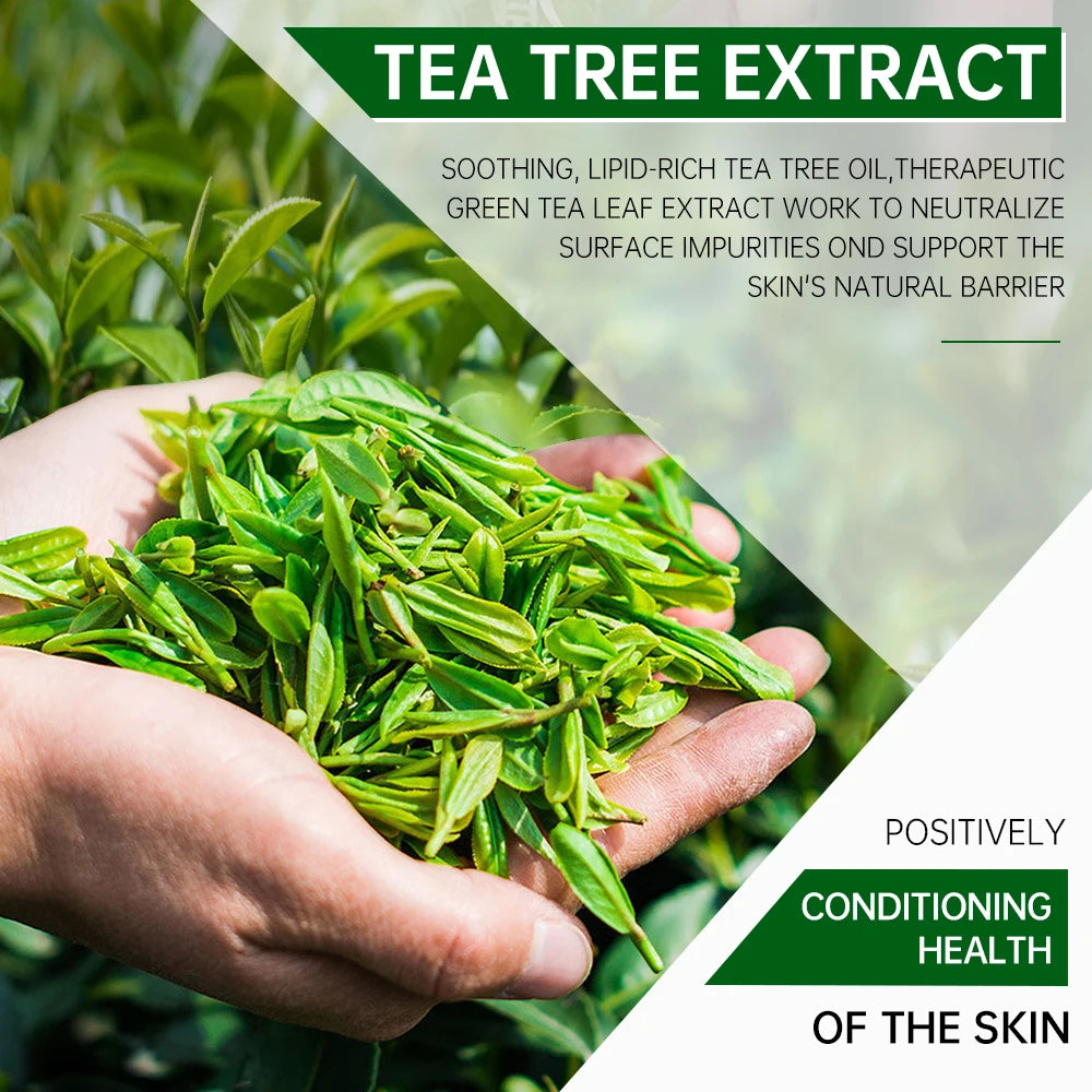 Tea Tree Facial Mask Oil Control Shrink Enlarged Pores Blackhead Remover Nourishing Face Clay Mask Skin Care Beauty Health