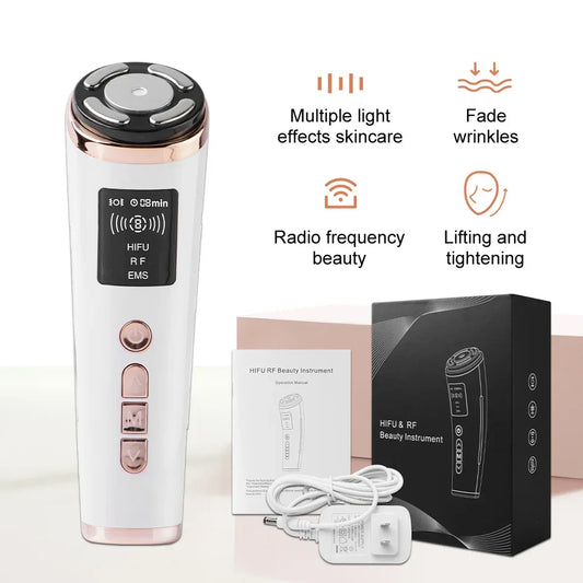 Electric Hifu Face Lifting Ultrasound Lifting Face  Skin Current Tightening EMS Microcurrents Skin Rejuvenation Beauty Care