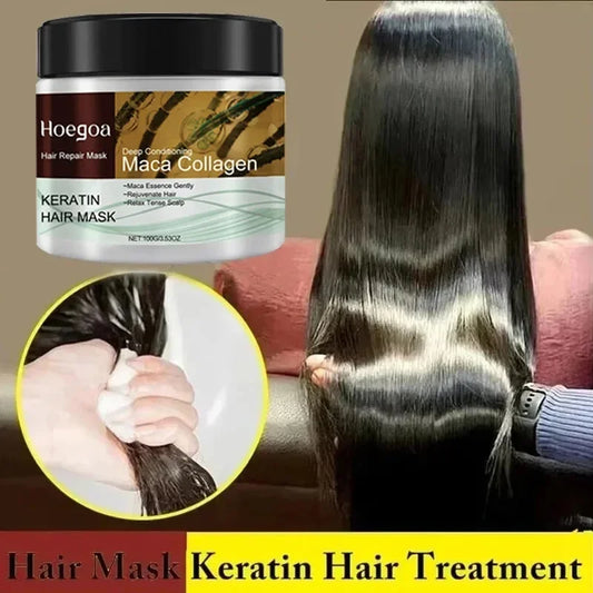 Keratin Collagen Hair Mask Repair Damage Frizzy Straighten Soft Smooth Moisturize  Hair Treatment Hair Restore Cream Hair Care