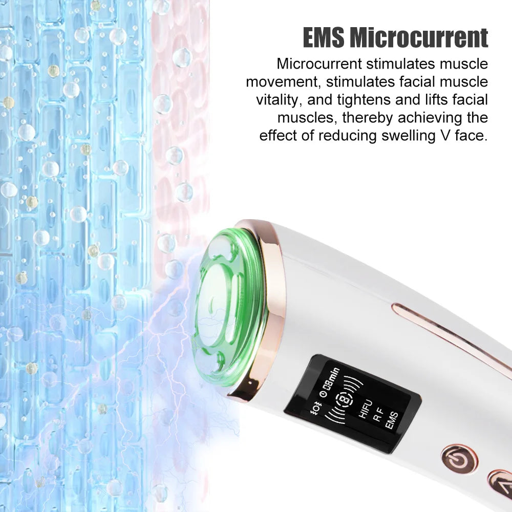 Electric Hifu Face Lifting Ultrasound Lifting Face  Skin Current Tightening EMS Microcurrents Skin Rejuvenation Beauty Care