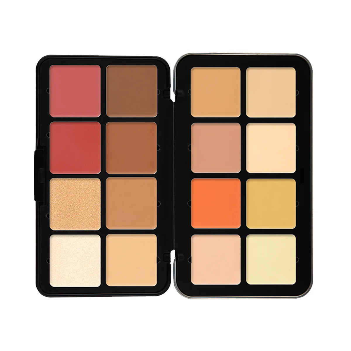 12 Shades Creamy Blush Palette HD Face Essentials Long-Lasting Matte Blush Cream Cover Makeup Palette 0.84oz