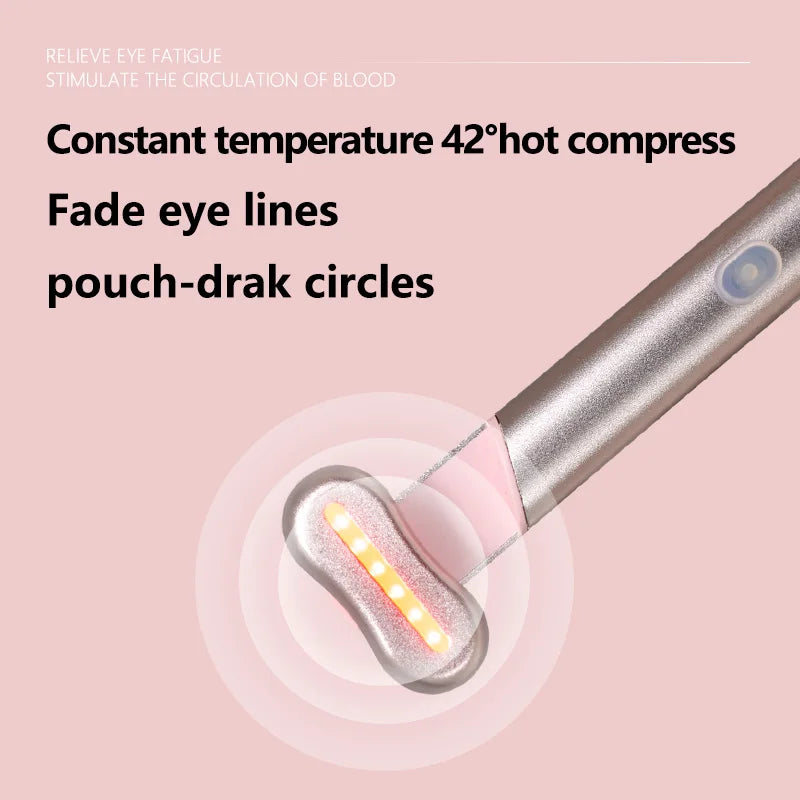 Beauty Eye Massage Device Anti Dark Circle Rechargeable EMS Vibrator Face Lifting Device Skin Care Skin Care 3-in-1 Function