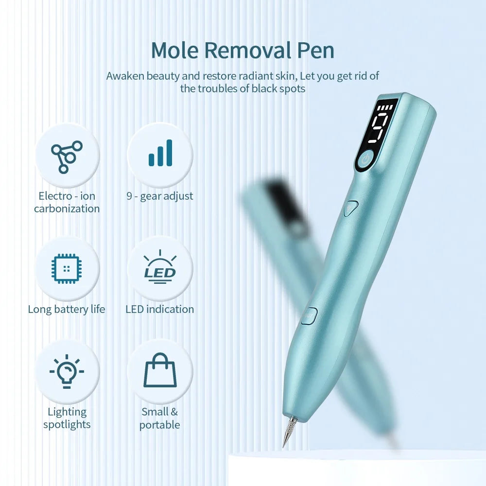 Laser Plasma Pen Freckle Remover Machine LCD Mole Removal Dark Spot Remover Skin Wart Tag Tattoo Remaval Tool Beauty Salon