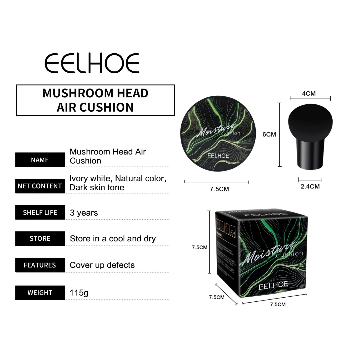 EELHOE Mushroom Air Cushion CC Cream