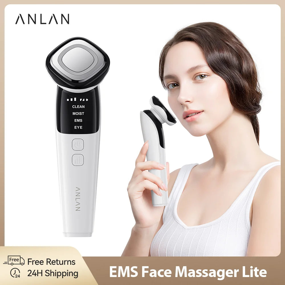 ANLAN EMS Face Massager Lite Microcurrent Eye Beauty Face Lifting Deep Cleaning Hot Compress Vibration Massage Skincare Tool