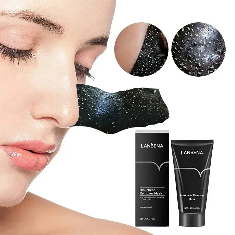 LANBENA Black Mask Blackhead Remover Nose Black Mask Face Care Mud Peel Off Mask Pore Strip Skin Care Oil Control