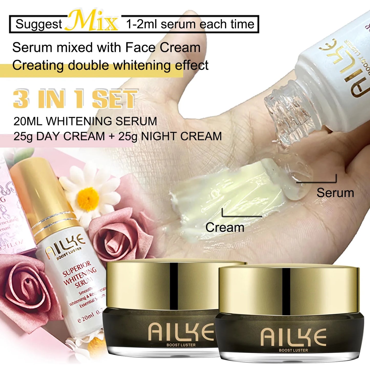 AILKE Whitening Face Cream, Reduce Dark Spots