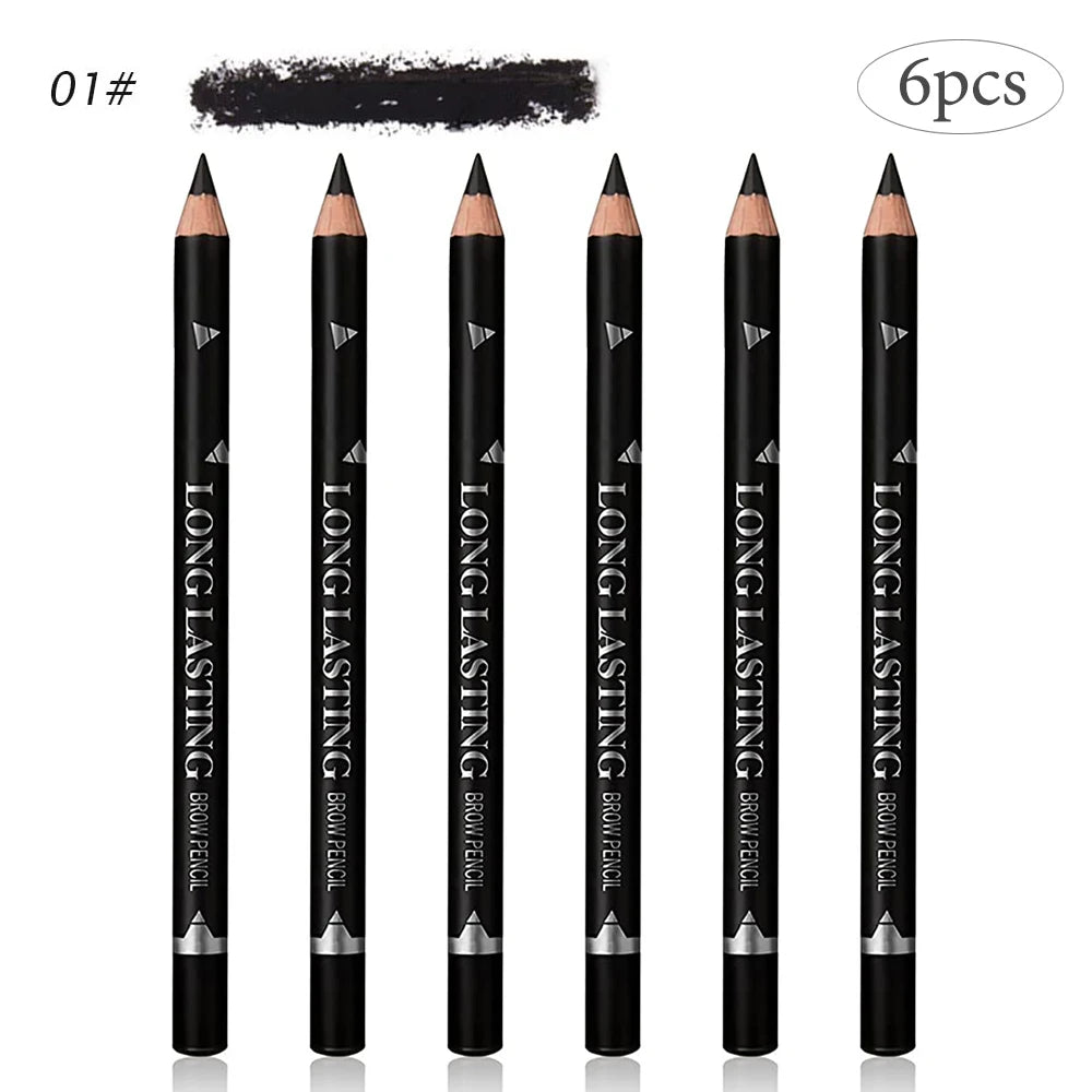 6/12Pcs Waterproof Eye Brow Pencil Women