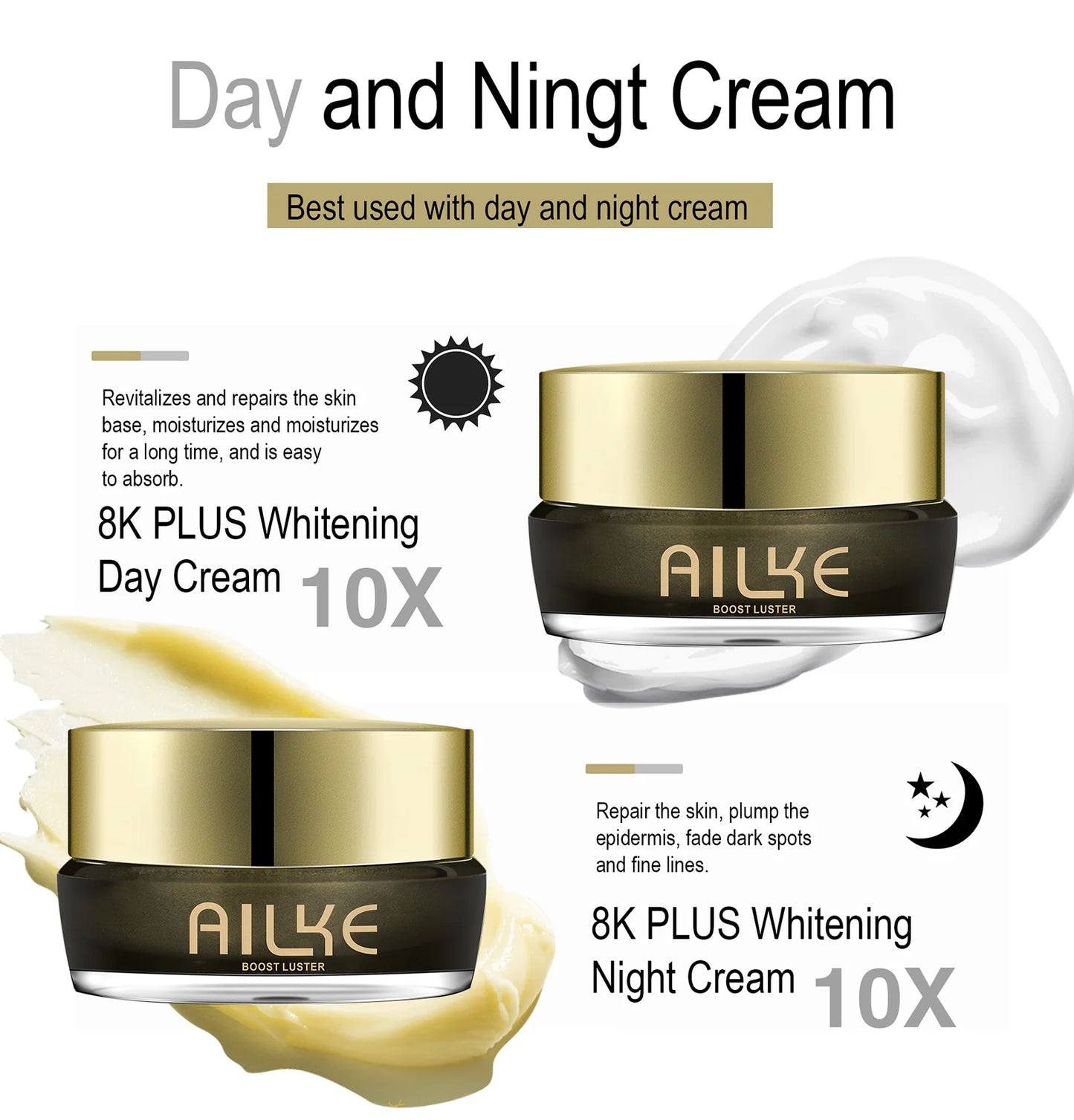 AILKE Whitening Face Cream, Reduce Dark Spots